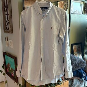 Ralph Lauren White and Blue Striped Shirt